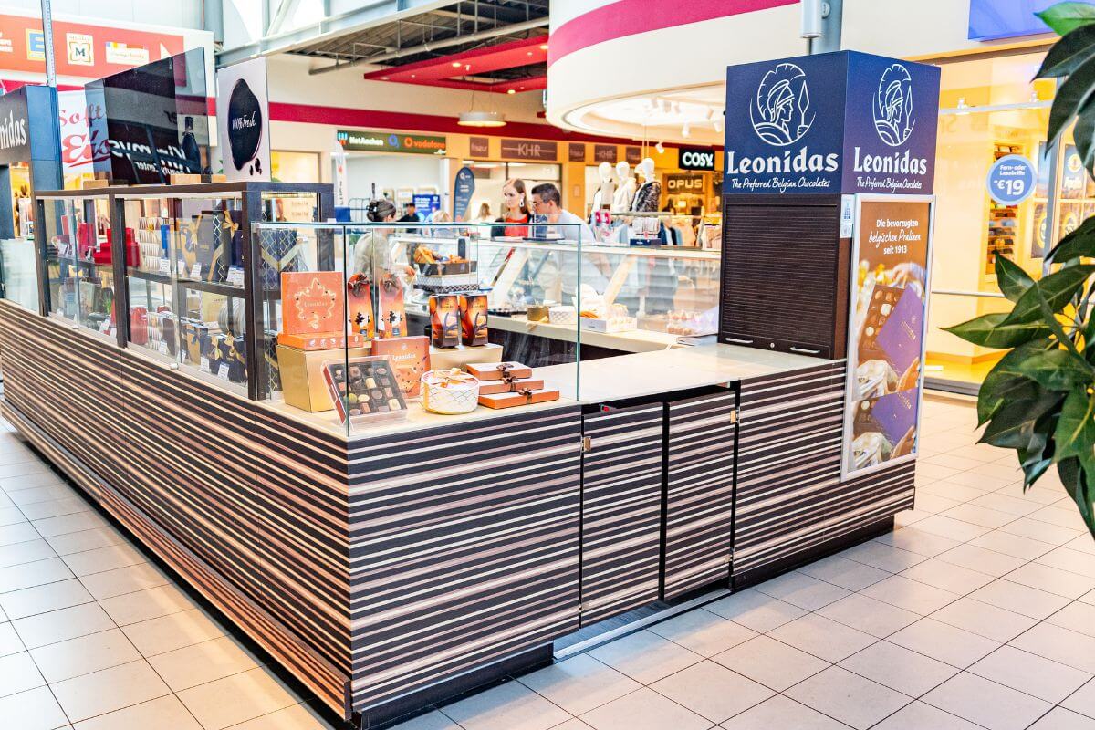 Verkaufsstand von Leonidas