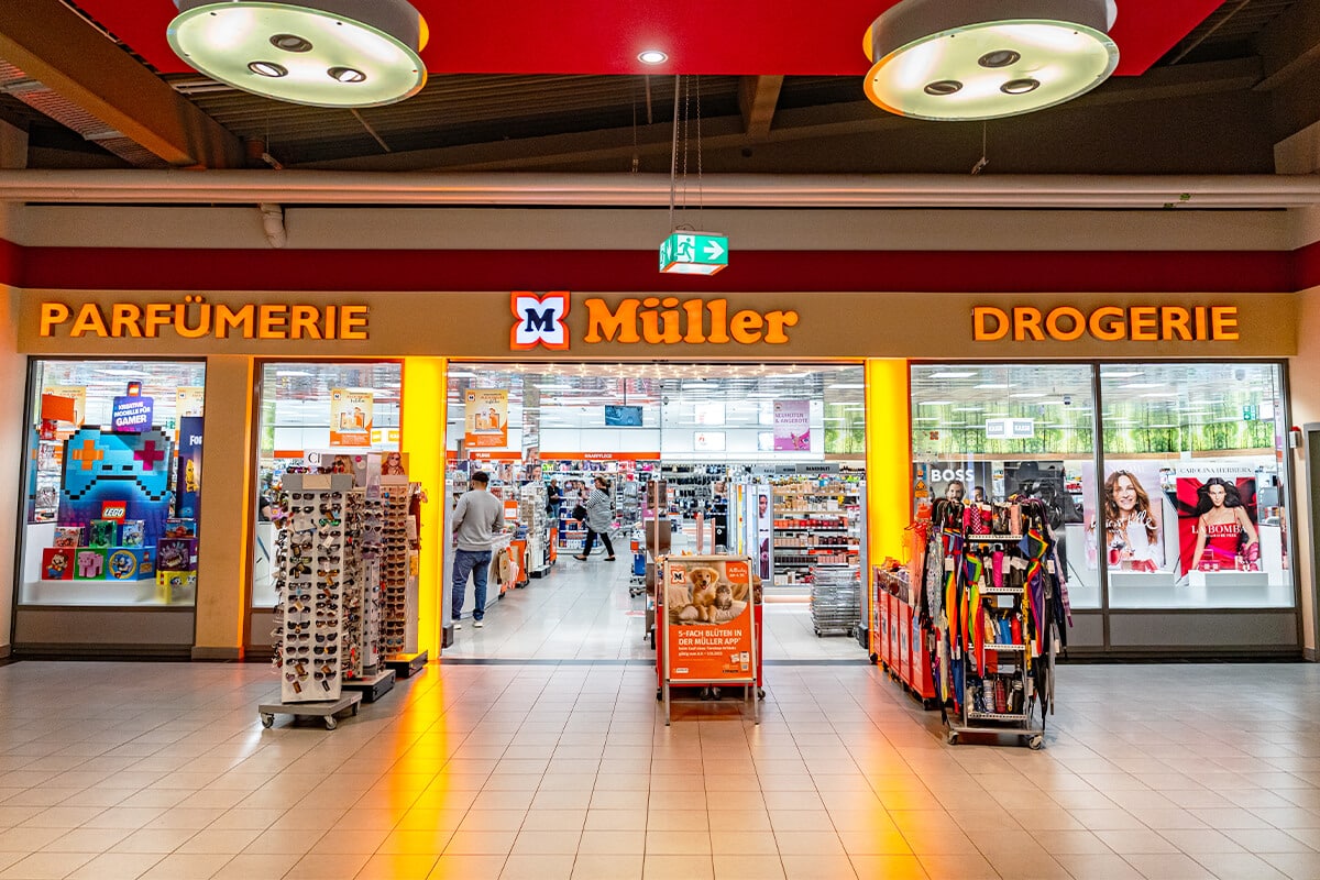 Eingangsbereich zu Müller